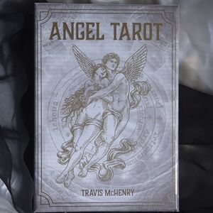 Angel Tarot Card Game With Gold Accents, Including big.